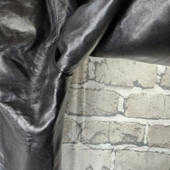 Gucci Tom Ford Vintage 1999 Black Leather Pants Size 40/ 27W Luxury Designer - Picture 10 of 16